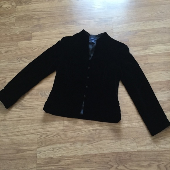Ann Taylor Silk Blend Velvet Jacket Button Down Size 4 EUC - Picture 11 of 11